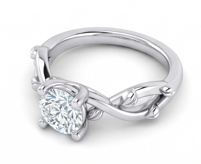 vero round diamante 1.75carati anello con accenti diamanti