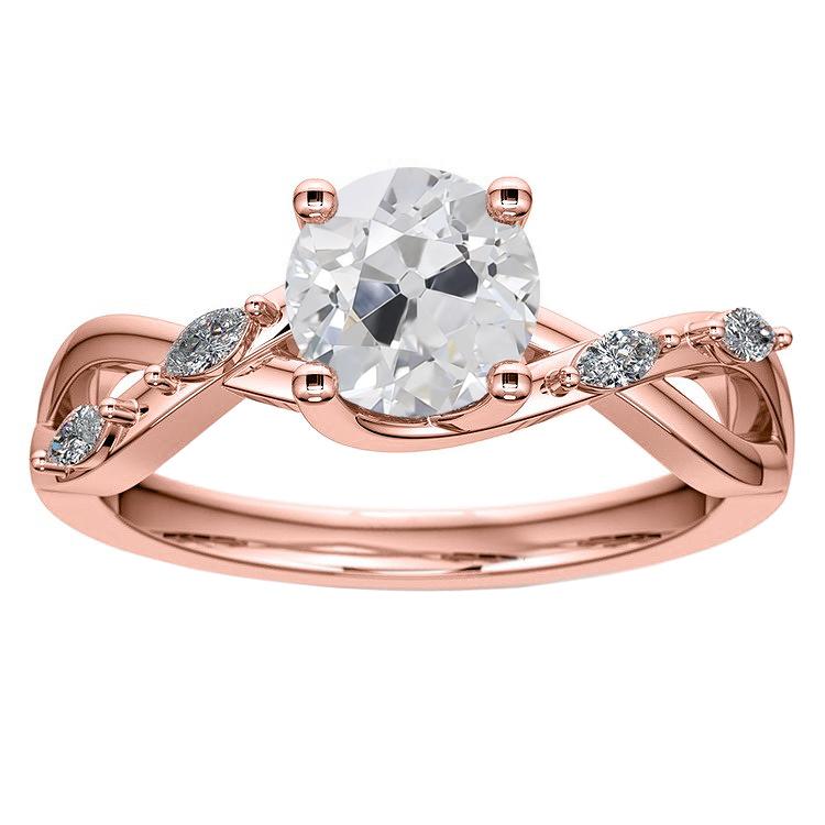 Splendido Anello Di Vero Diamanti Con Taglio A Miniera Di Gioielli Personalizzati