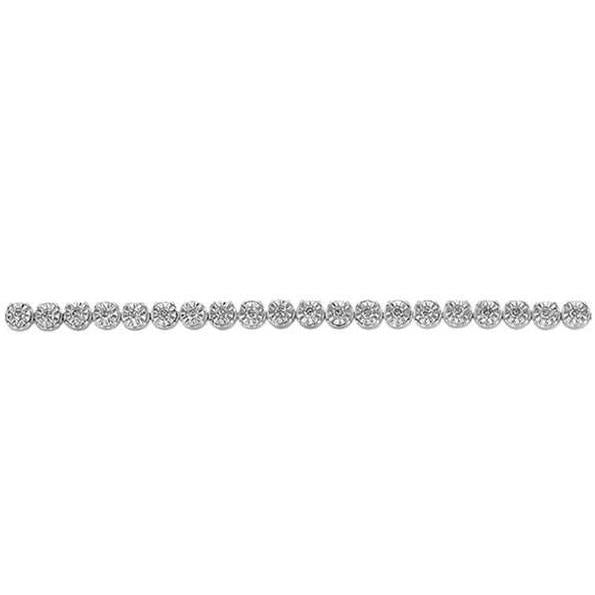 Spumante 5 Ct. Bracciale Tennis Da Donna In Oro Bianco Con Vero Diamanti Taglio Rotondo