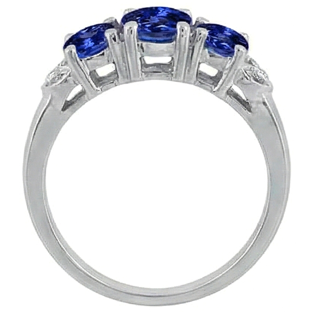 Tanzanite AAA Round Diamond 2.75 carati anello gioielli con pietre preziose