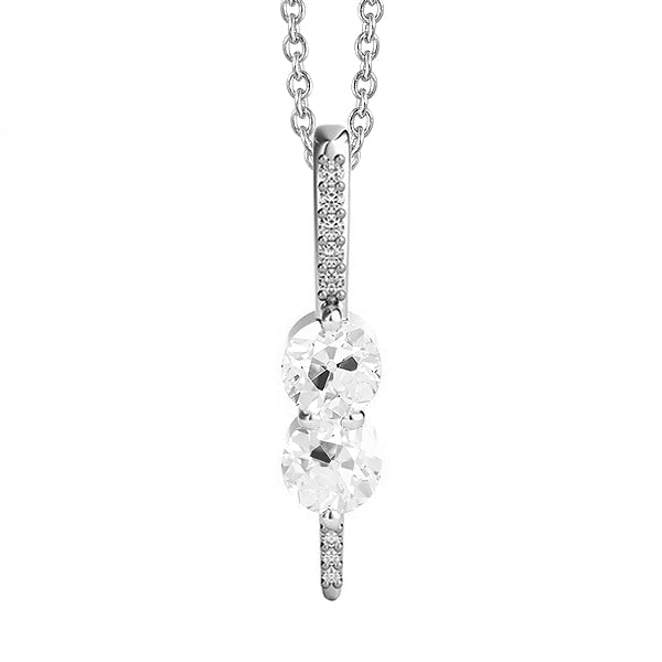 Sofisticato Diamante Pendente a Goccia 1 carati – vista principale