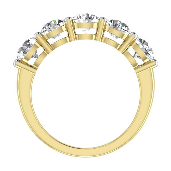 Vero Diamante Banda 5 Pietre Donna