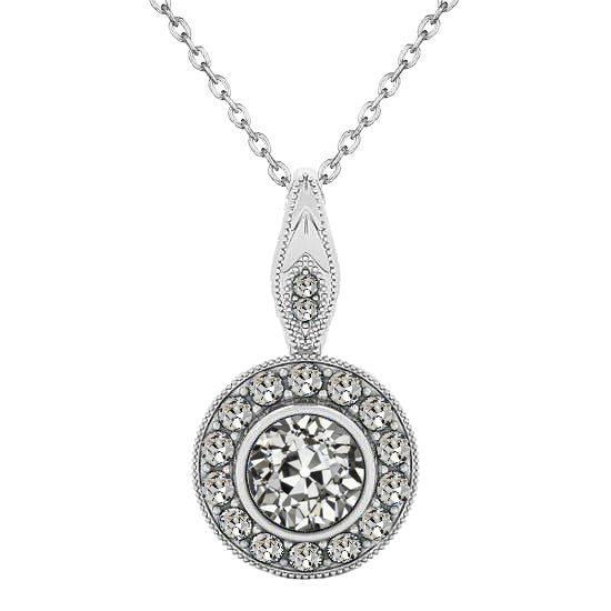 Diamante Fine Halo 2 carati Oro Bianco 14K – vista principale