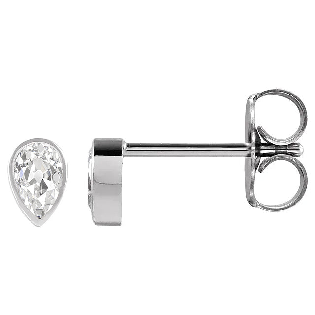 Brillante Diamante Orecchini a Lobo 2 carati – vista frontale