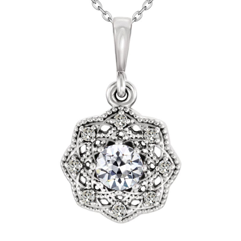 Diamante Fine Halo 1,50-carati Oro 14 Carati Bianco – vista principale