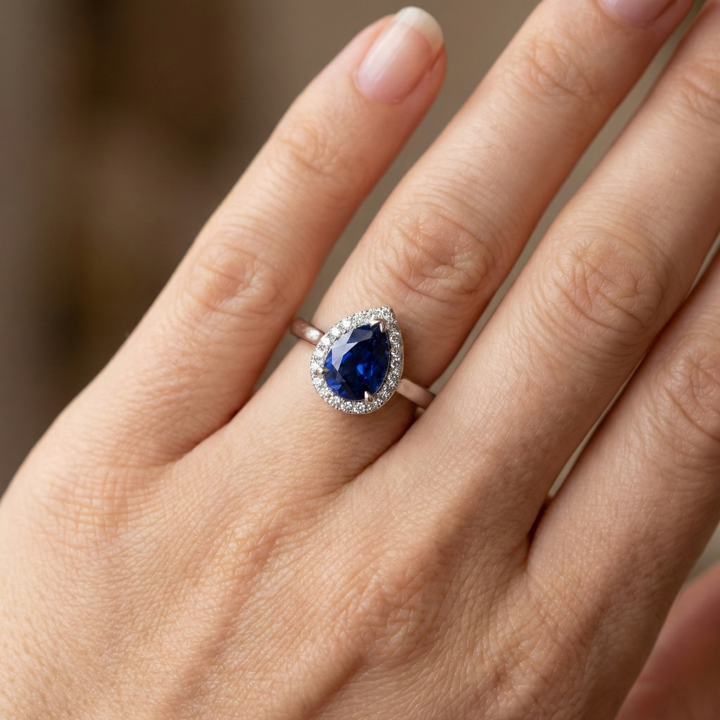 Zaffiro E Anello Di Diamanti