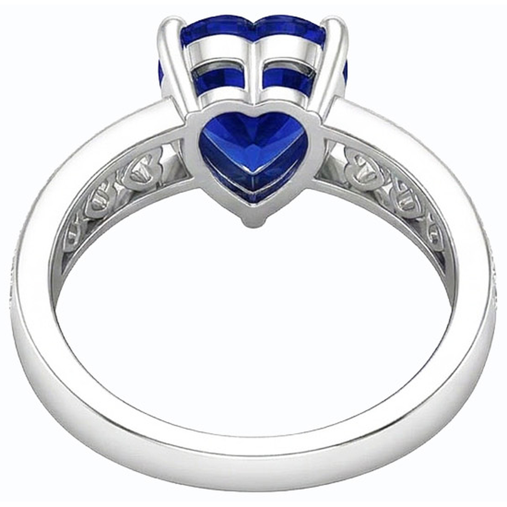 vero round diamante 2carati anello su bianco