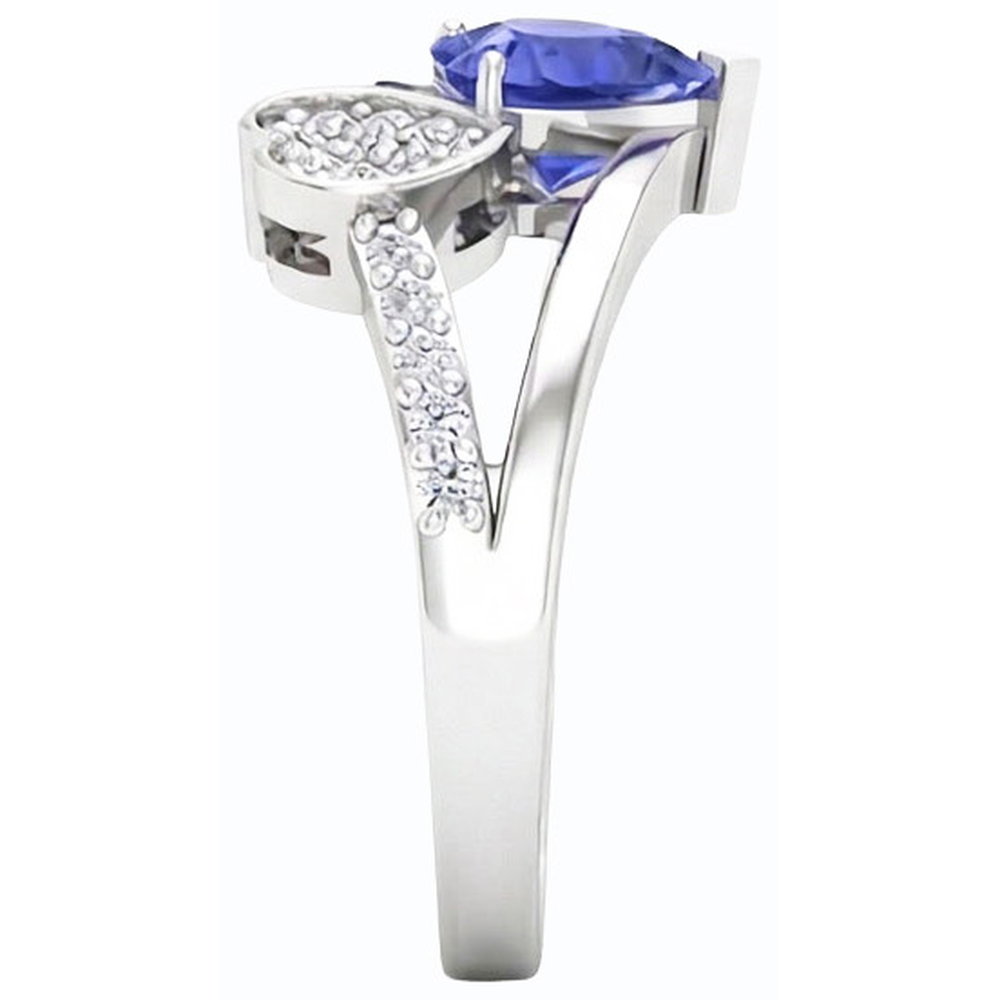 vero round diamante 2.50carati anello vista di profilo