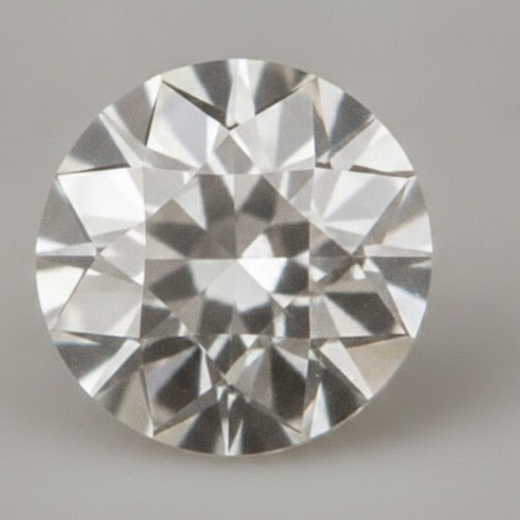 Diamante sciolto antico F VS1 estratto dalla terra rotondo Vecchio Taglio Europeo naturale 9 carati