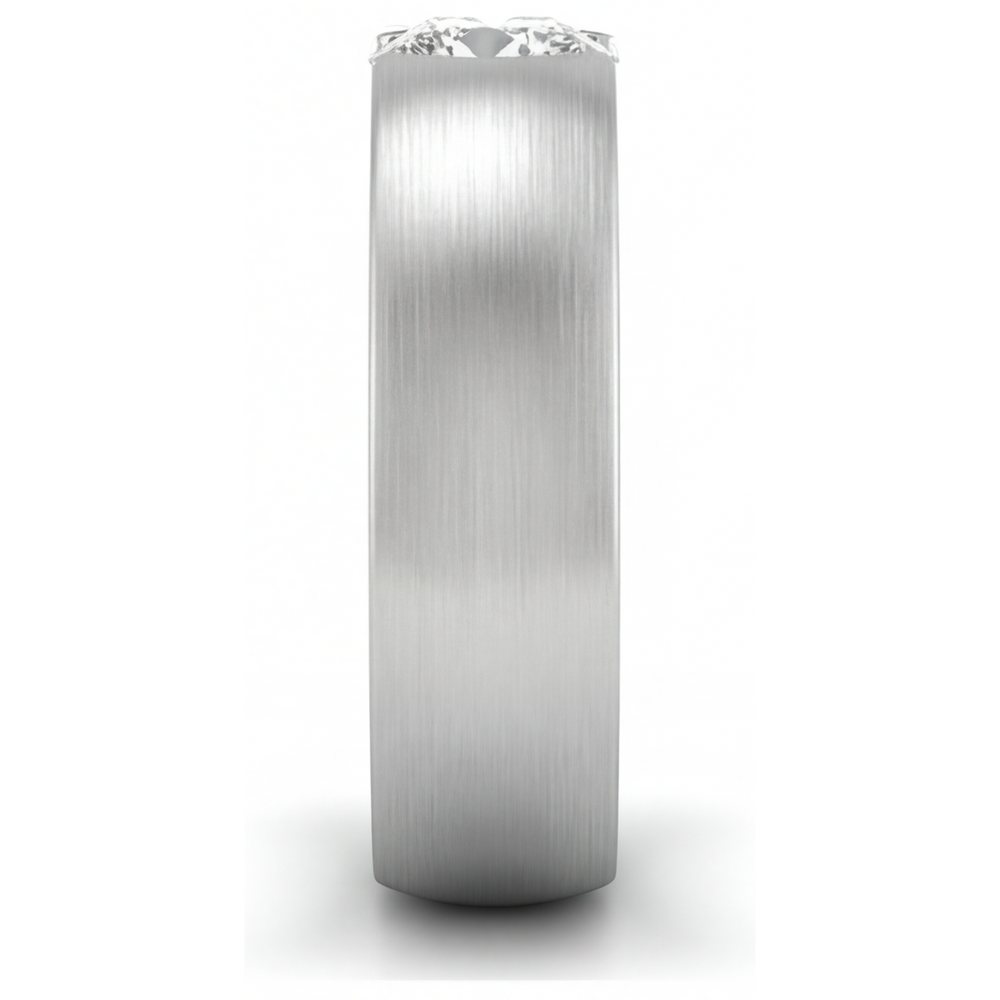 Brillante Anello da Uomo 1,50 carati Oro Bianco 14K – vista profilo