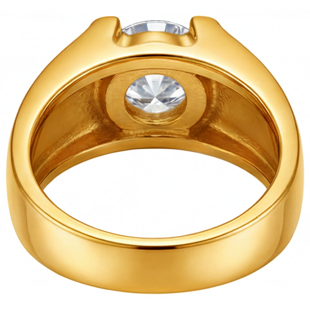 Diamante Fine Anello Maschile – vista profilo