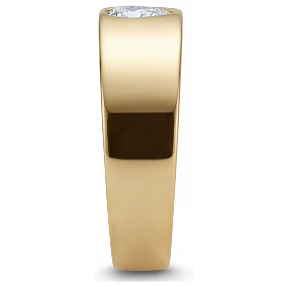 Goccia Diamante Fine anello in Oro Giallo 14K – vista dall'alto