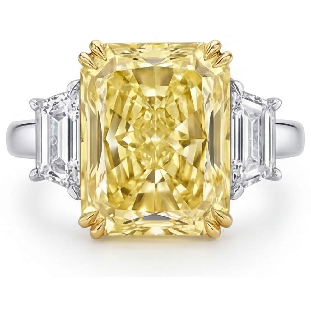 Diamante Giallo Canarino Anello Trilogy – vista principale