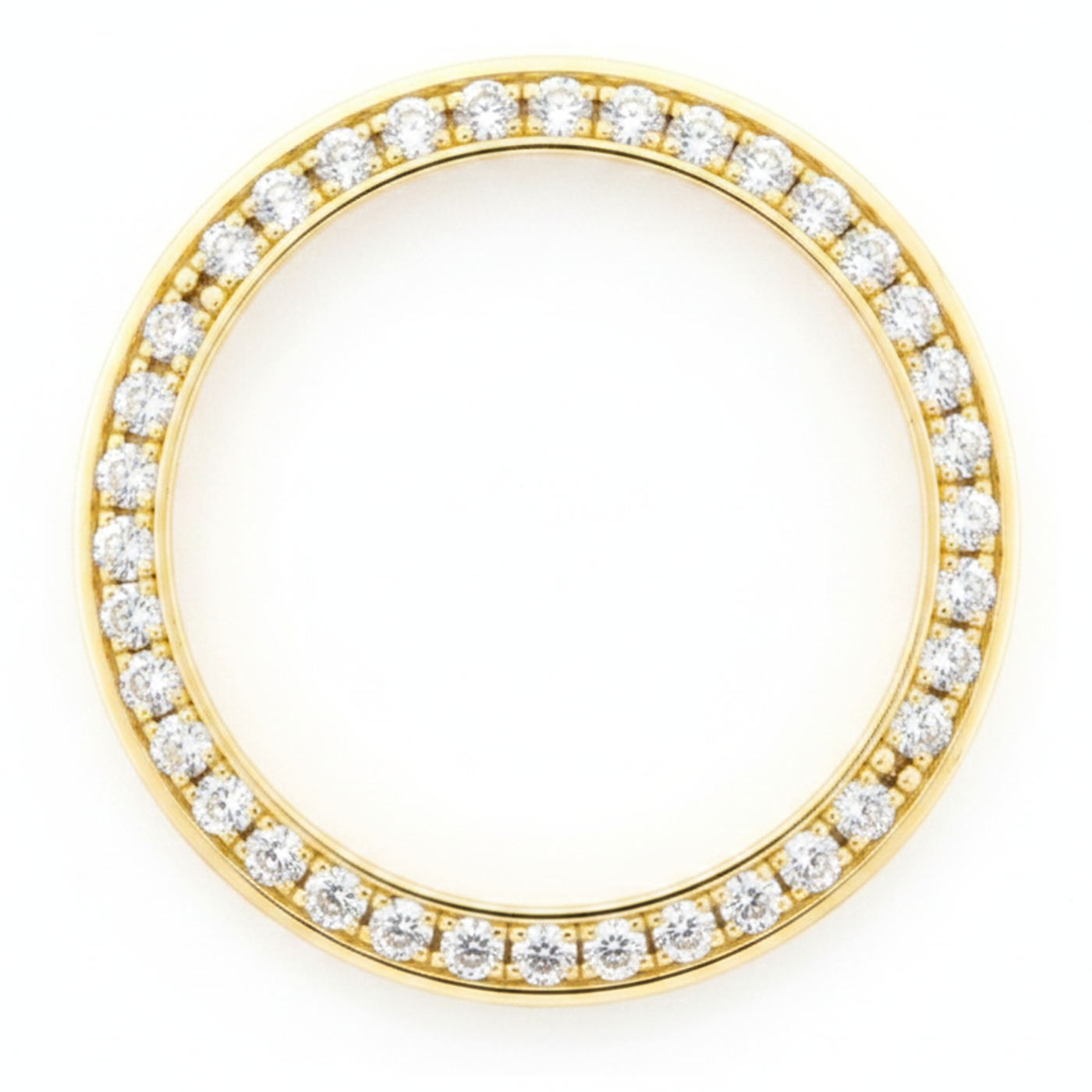 Lunetta per Orologio con Diamanti 1 Carato 28 mm Adatta per Rolex Datejust in Oro Giallo 14K Naturale Autentico Pavé Rotondo