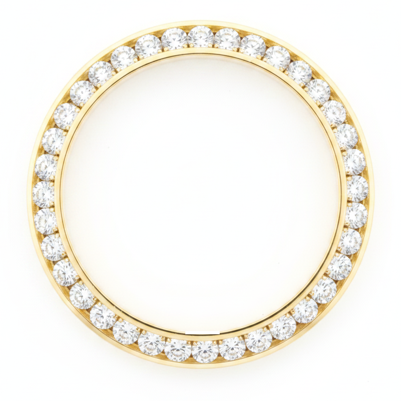 Lunetta per Orologio con Diamanti 2,5 Carati 28 mm per Rolex Datejust in Vero Oro Giallo Naturale 14K Rotonda