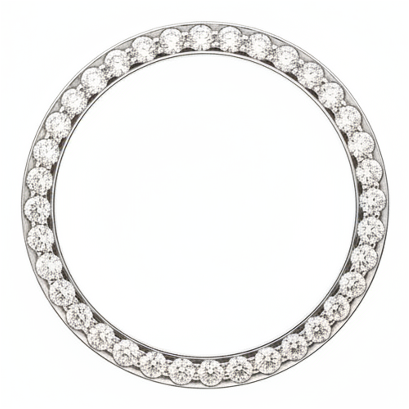Lunetta in Diamanti per Orologio 2 Carati 28 mm Compatibile con Rolex Datejust in Acciaio Inossidabile con Pavé Tondo Naturale Autentico