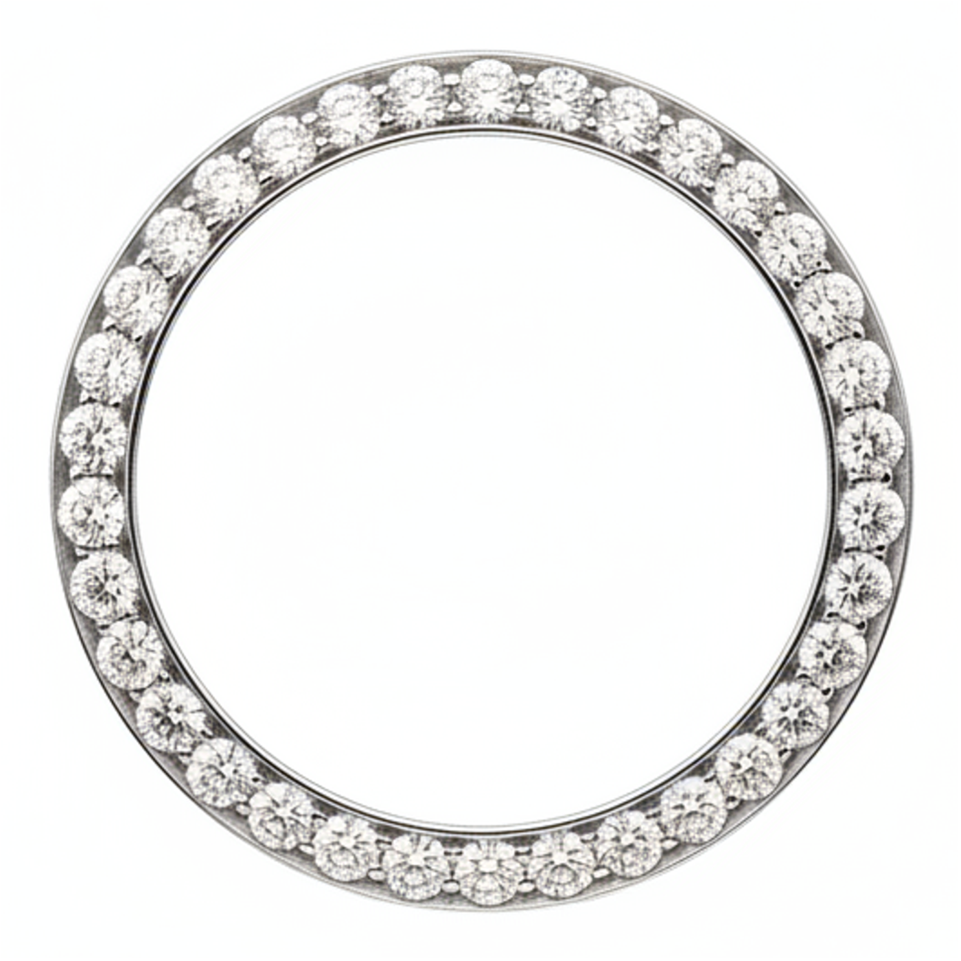 Lunetta per Orologio con Diamanti 3 Carati 28 mm Compatibile con Rolex Datejust in Acciaio Inossidabile Naturale Autentico Rotonda