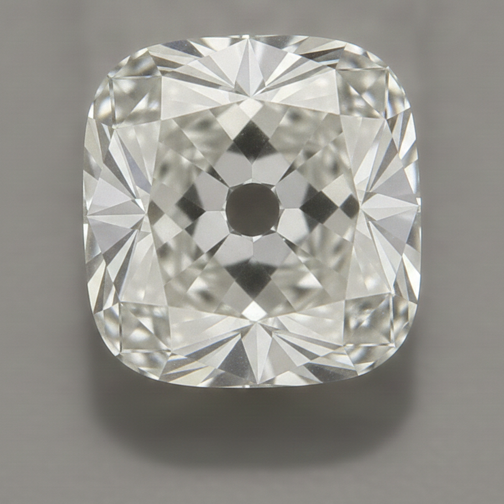 Diamante Autentico Sciolto Taglio Cuscino Old Mine Antico Genuino F VS1 8 Carati