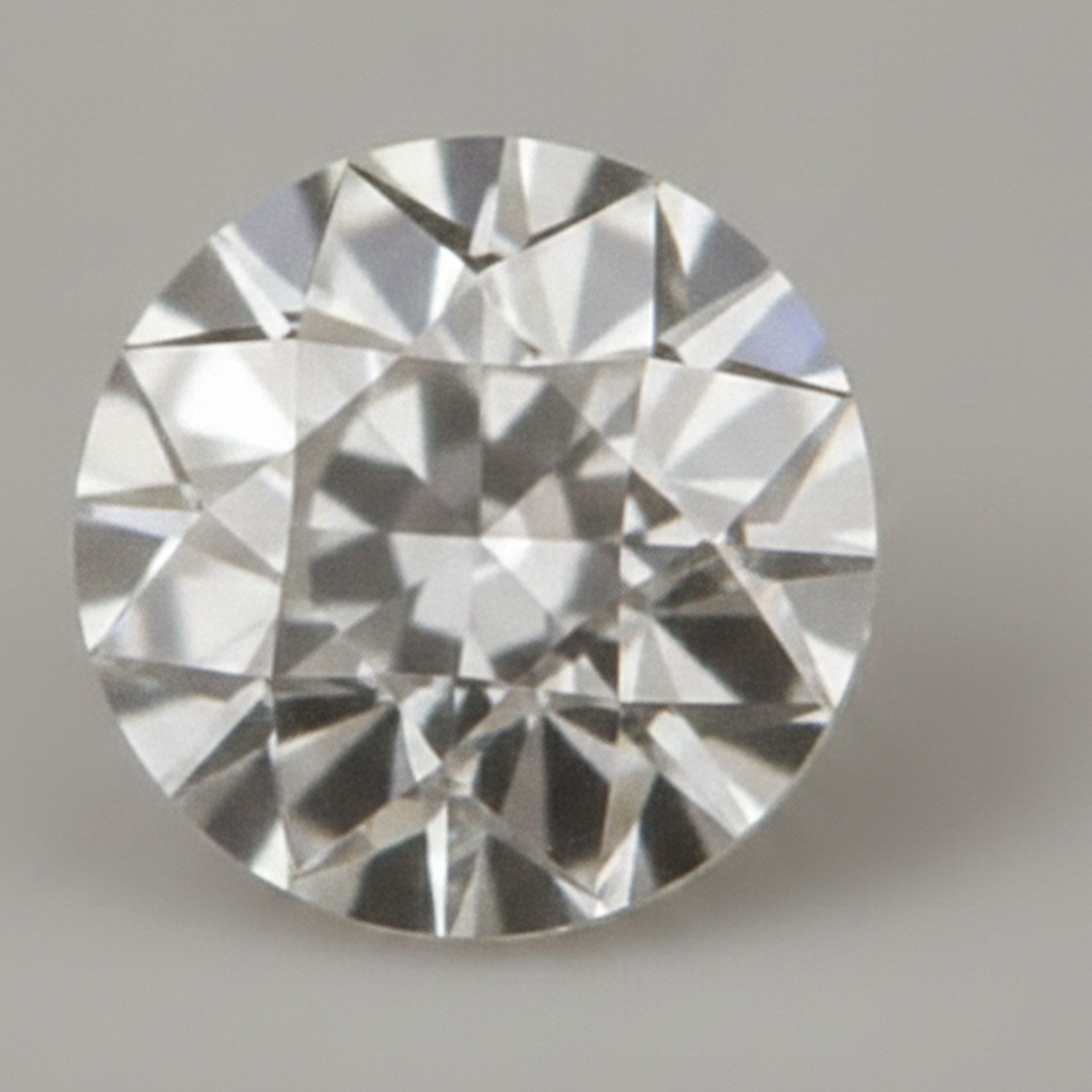 Diamante Naturale F VS1 1,5 Carati Rotondo estratto dalla terra Sciolto Vecchio Taglio Europeo Naturale