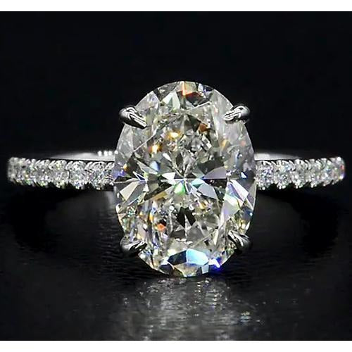 Su misura Anello con Pavé Halo 2,50 carati – vista principale