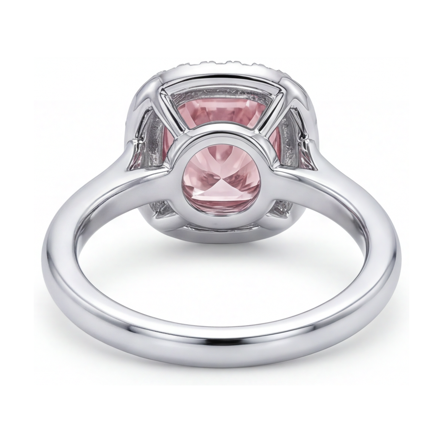 Anello di Fidanzamento con Diamante Rosa Taglio Cuscino da 1,21 Carati