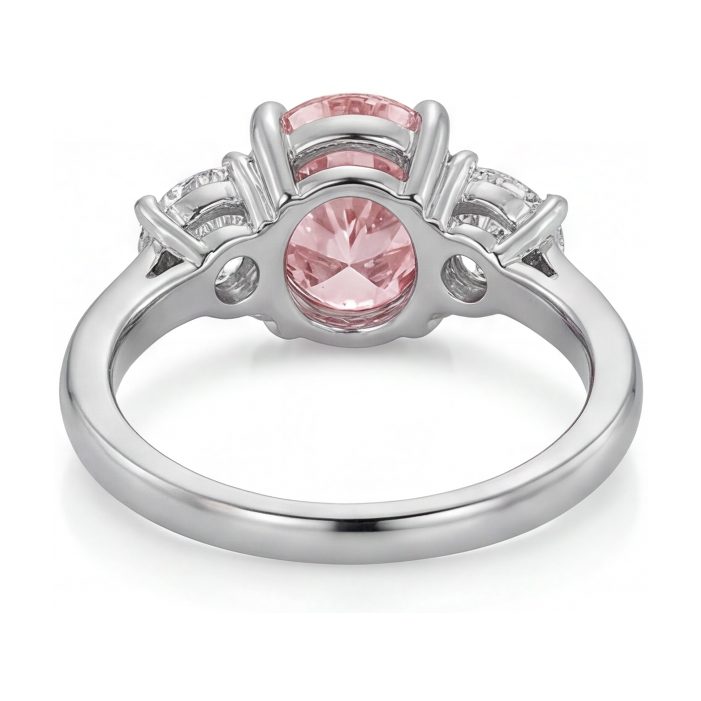 Anello di Fidanzamento con Diamante Rosa Ovale da 2,7 Carati