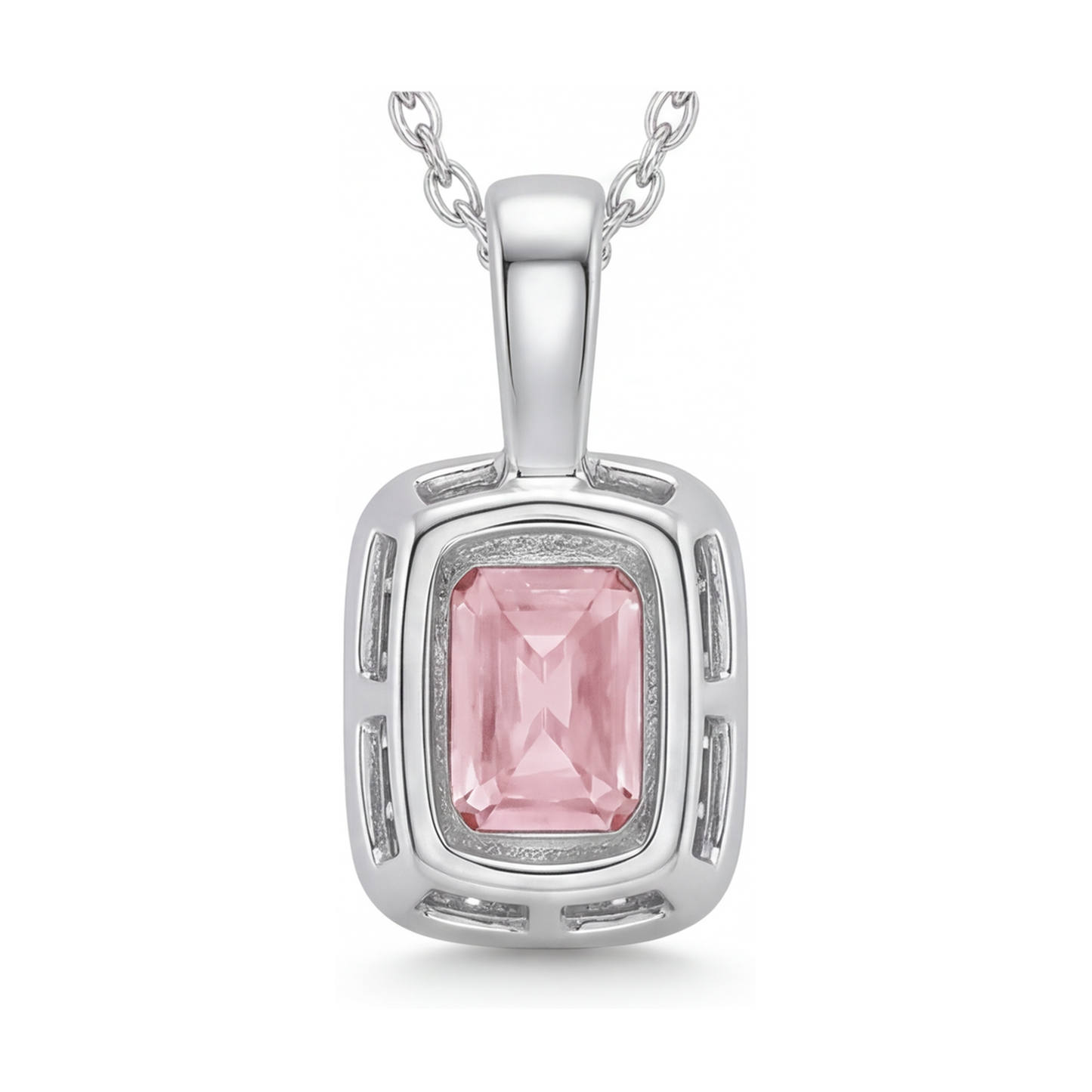 Collana con Diamante Rosa da 1,22 Carati Taglio Radiant