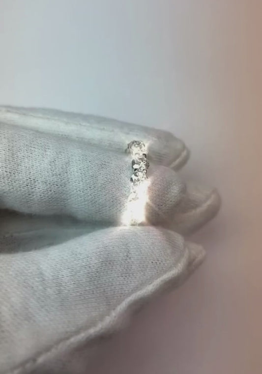 Fede Eterna 5.10 Carati Diamanti Rotondi Oro Bianco 14K