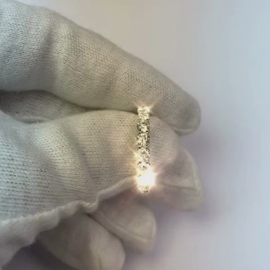 Fede nuziale da donna con diamanti rotondi scintillanti da 3 ct