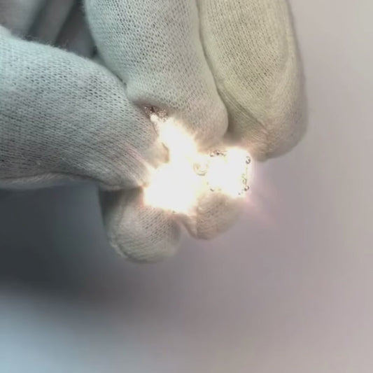 3.20 carati cuscino diamante orecchino da donna gioielli in oro