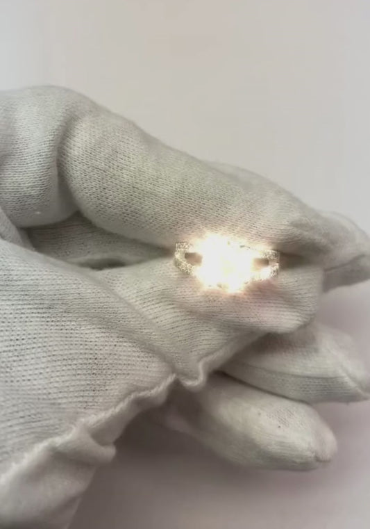 Anello di fidanzamento con diamante da 1.75 carati con accenti in oro bianco 14K