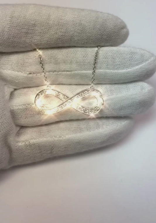 Oro Bianco Rotondi Diamanti Collana pendente Gioielli da Donna 1,25 Carati