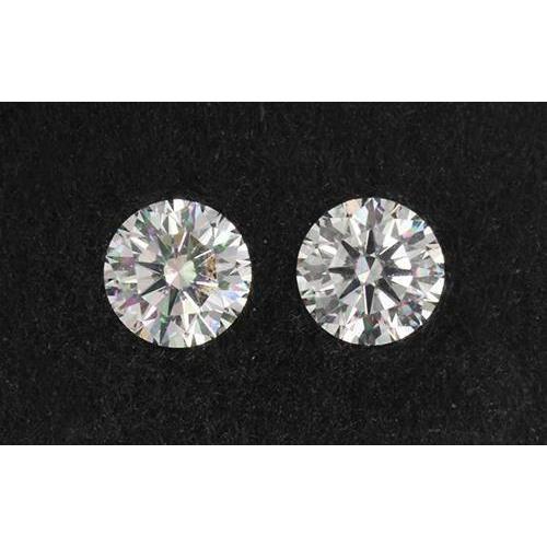 Taglio Rotondo Diamante anello in Oro Bianco 14K – vista principale