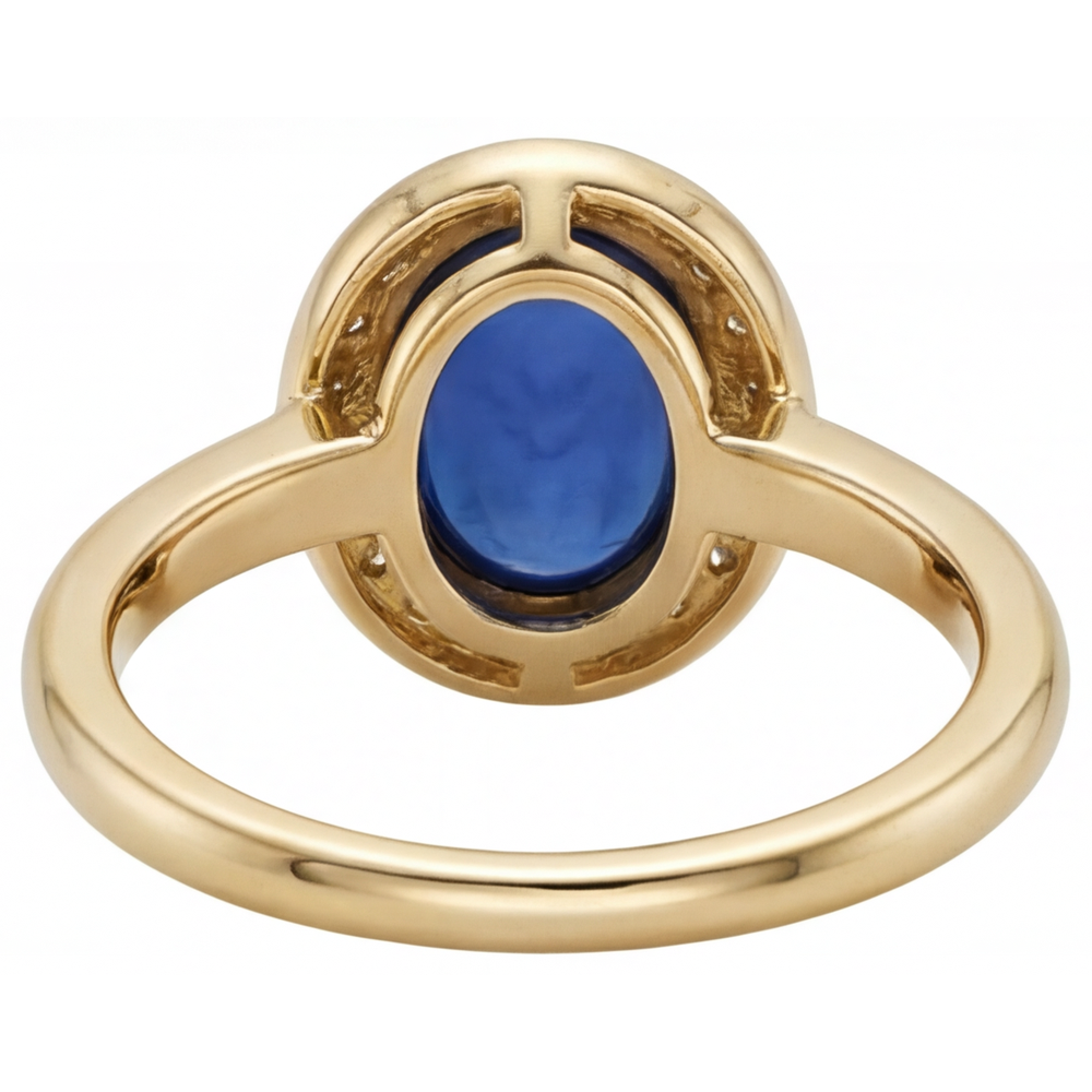 Fatto a mano Anello con Gemma 3,75 carati – vista dall'alto