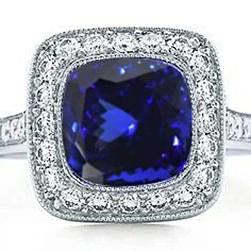 14.75 ct con castone in tanzanite con anello di diamanti in oro 14 carati - harrychadent.it