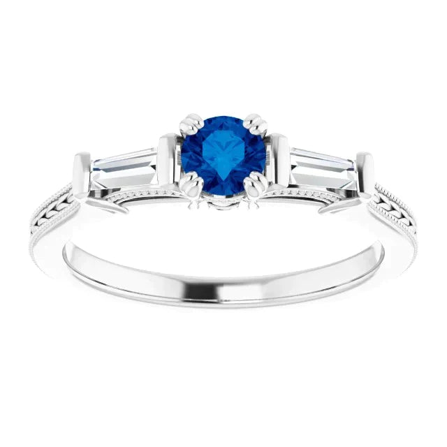 2 Carati Zaffiro Anello