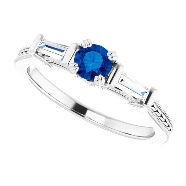 2 Carati Zaffiro Anello