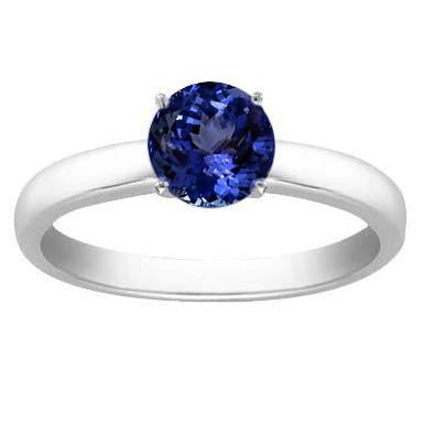 2 carati tanzanite solitario anello nuovo solido 14k oro bianco - harrychadent.it