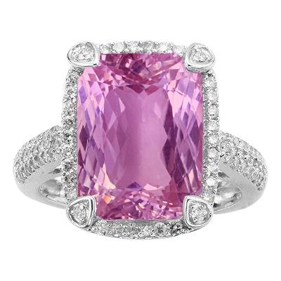 21.70 ct. Fede Nuziale Kunzite Rosa E Diamanti Oro - harrychadent.it
