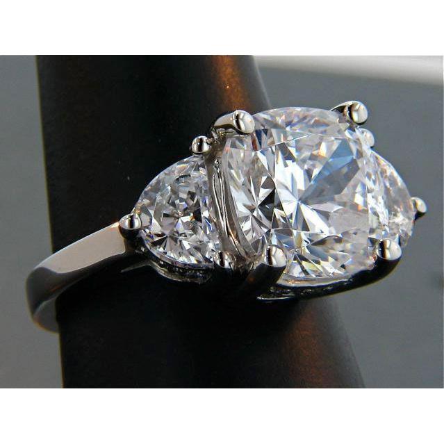 2.15 carati. Cuscino Mezza Luna Diamante Reale Anello Di Fidanzamento Oro - harrychadent.it