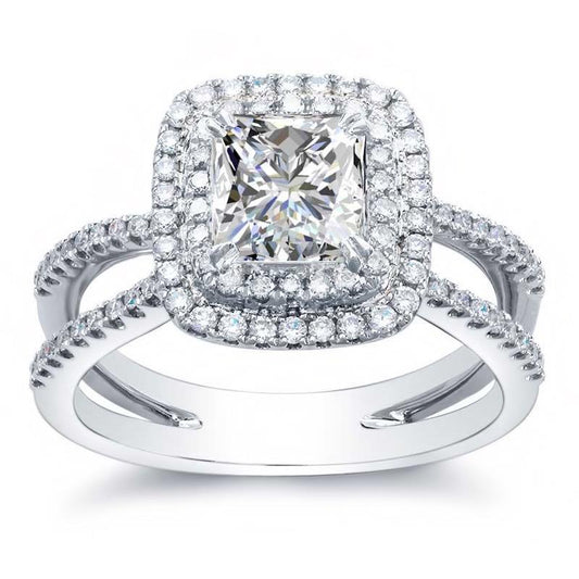 3,30 carati principessa e anello di diamanti taglio rotondo con accenti - harrychadent.it