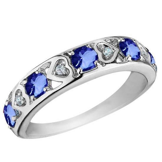 4 carati eternità gruppo musicale gioielli rotondi tanzanite diamanti - harrychadent.it