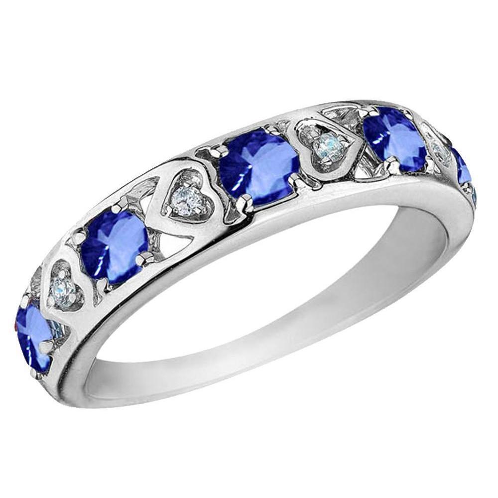 4 carati eternità gruppo musicale gioielli rotondi tanzanite diamanti - harrychadent.it