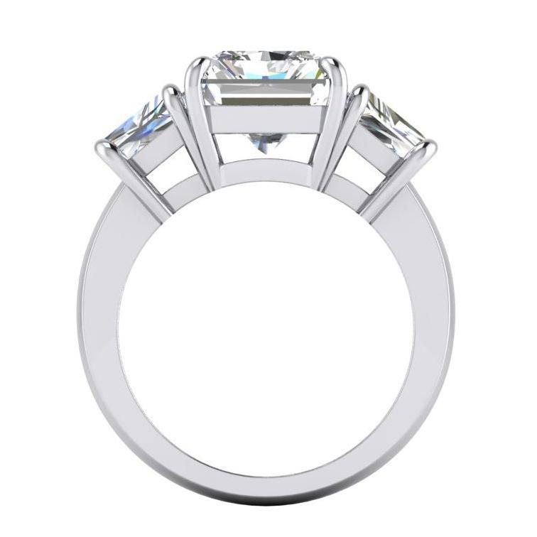 7 carati diamante radiante 3 pietra anello di fidanzamento oro bianco - harrychadent.it