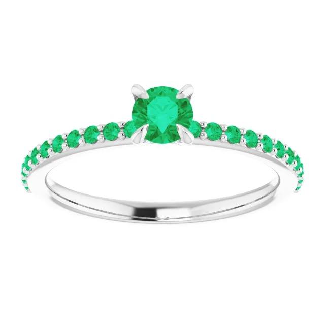 Anello 0.95 carati artiglio incastonato polo verde colombiano smeraldo nuovo - harrychadent.it