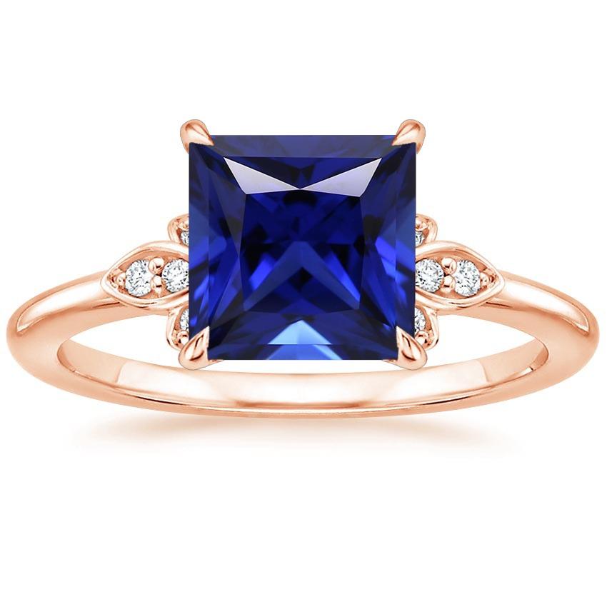 Anello Anniversario Diamante Principessa Blu Zaffiro Gemma 5.25 Carati - harrychadent.it