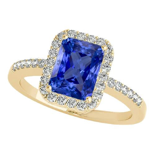 Anello Anniversario Halo in Oro Giallo e Diamanti Rotondi 4 Carati Gioielli - harrychadent.it