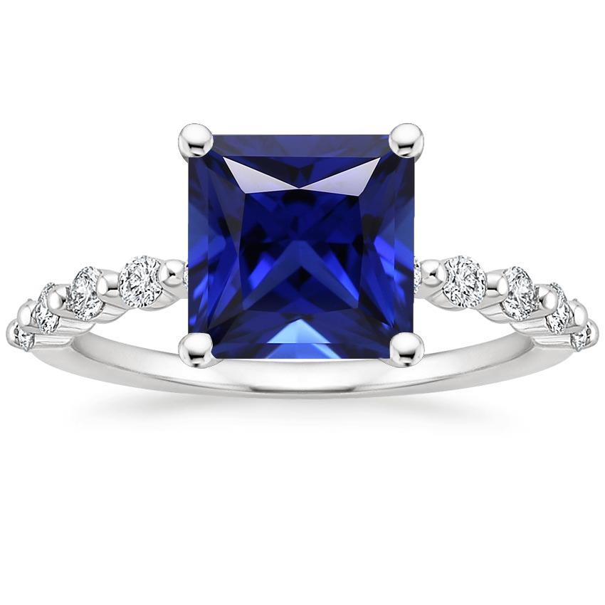 Anello Anniversario Zaffiro Sri Lanka e Diamante 5.5 Carati Princess - harrychadent.it