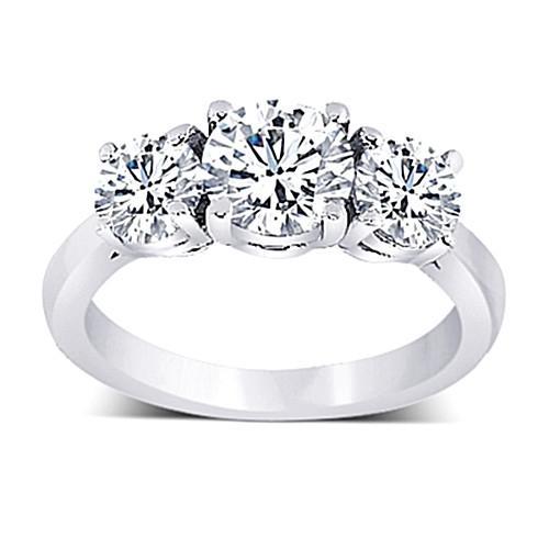 Anello Anniversario con Diamanti Rotondi da 2.01 Carati. Tre Pietre Nuovo - harrychadent.it