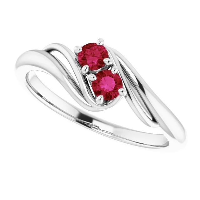 Anello Burmese Rubino 0.50 carati Twisted Style Prong Impostazione gioielli Nuovo - harrychadent.it